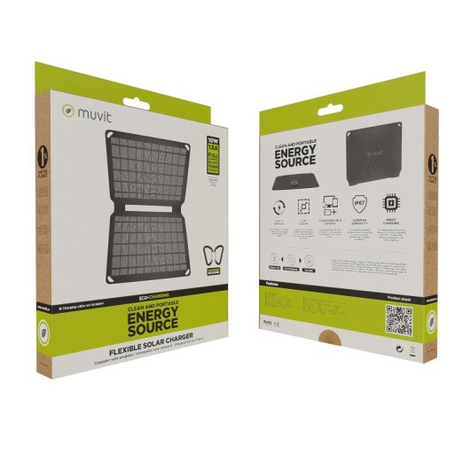 Muvit For Change Cargador Solar Plegable 10W Negro