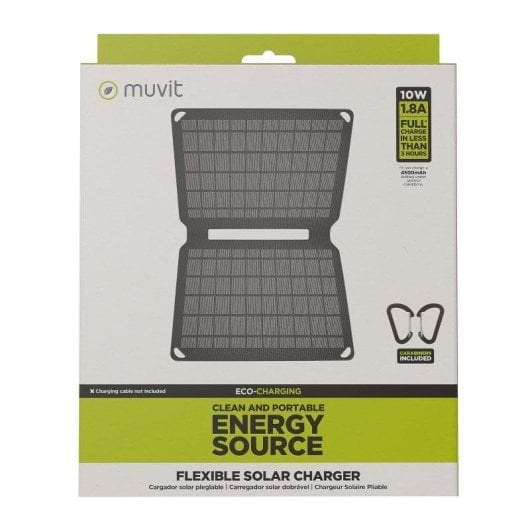 Muvit For Change Cargador Solar Plegable 10W Negro