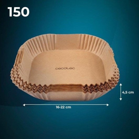 Accessoires Papier Silicone Friteuse sans Huile Cecotec Cecofry Paper Pack S 150pcs 16-20cm 230°C