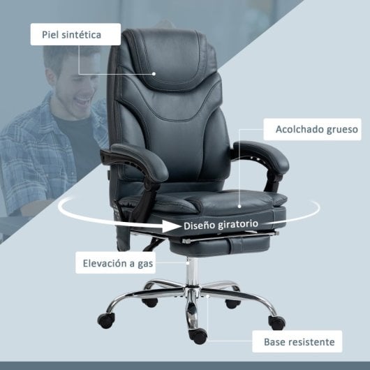 Cadeira de massagem reclinável Vinsetto com 6 pontos de vibração 67x67x113-121 cm