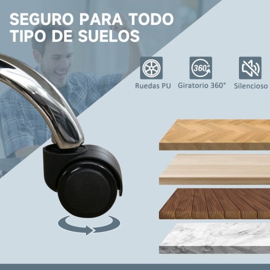 Cadeira de massagem reclinável Vinsetto com 6 pontos de vibração 67x67x113-121 cm