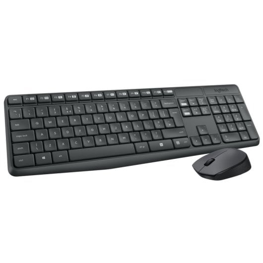 Logitech MK235 Combo Teclado y Ratón Inalámbricos Gris Teclado Francés AZERTY