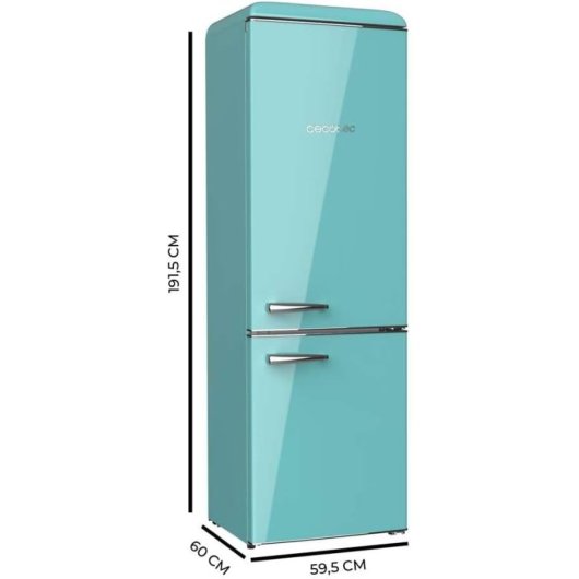 Cecotec Bolero CoolMarket Combi Origin 300 Green Frigorífico Combi Retro 300L E Verde