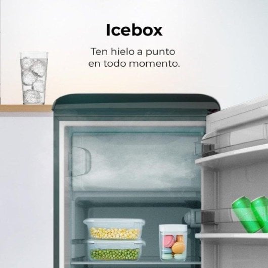 Frigorífico Mini Cecotec Bolero CoolMarket TT Origin 110 Black E Defrost 90cm 110L E Preto LED Icebox Retro