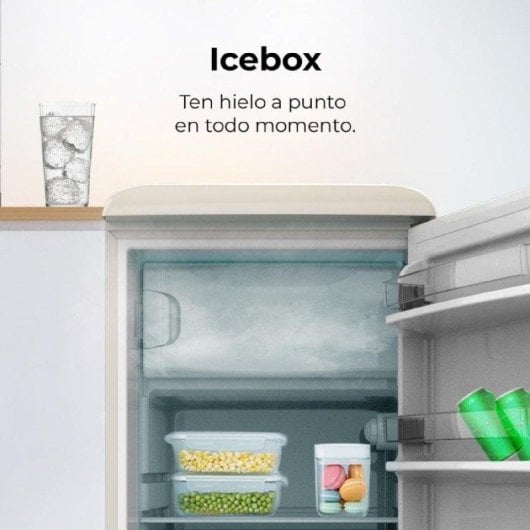 Frigorífico Mini Cecotec Bolero CoolMarket TT Origin 110 Defrost 90cm 110L E Bege Iluminação LED
