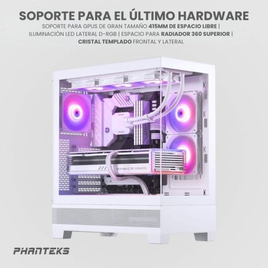 Phanteks XT View Vetro temperato USB 3.0 Bianco