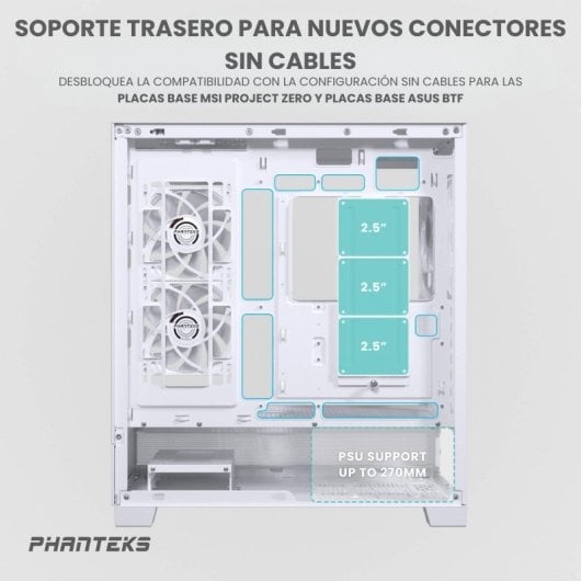 Phanteks XT View Vetro temperato USB 3.0 Bianco