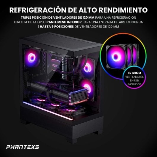 Phanteks XT View Cristal Templado USB 3.0 Negra