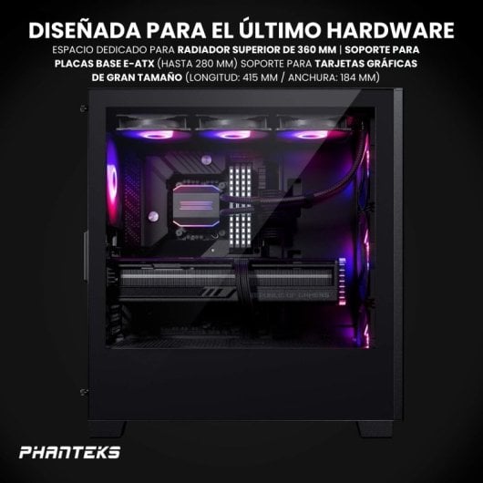 Phanteks XT Pro Ultra Cristal Templado USB 3.2 Negra