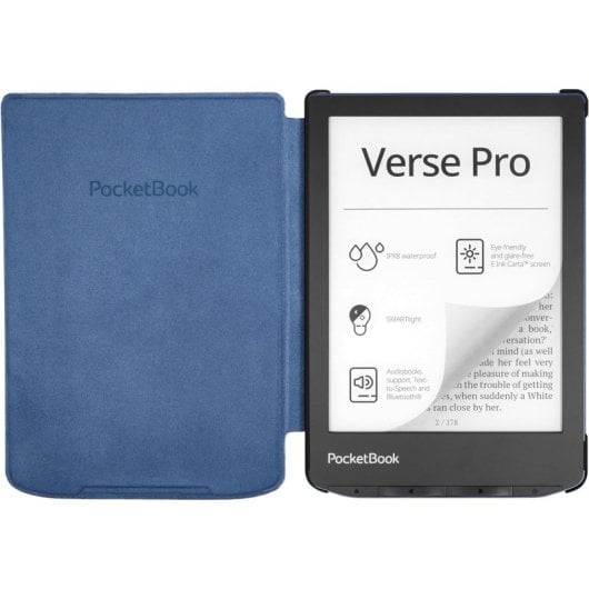 Pocketbook H-S-634-F-WW Pochette imprimée fleurs bleues pour ebook 6"