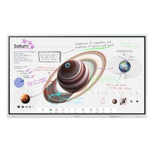 Écran tactile interactif LCD UltraHD 4K Samsung Flip Pro WM75B 75 pouces