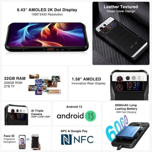 Doogee V20S 5G 12GB 256GB 6.43" Schwarz