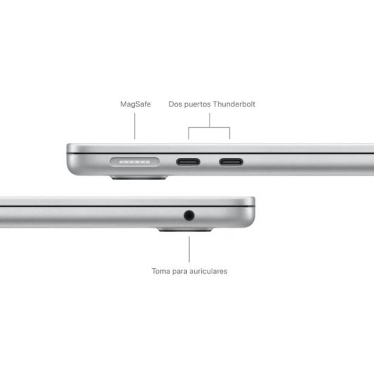 Apple MacBook Air Computer portatile 34,5 cm (13.6") Apple M M3 8 GB 256 GB SSD Wi-Fi 6E (802.11ax) macOS Sonoma Argento