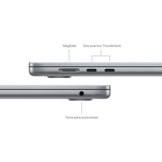 Apple MacBook Air Computer portatile 38,9 cm (15.3") Apple M M3 8 GB 256 GB SSD Wi-Fi 6E (802.11ax) macOS Sonoma Grigio