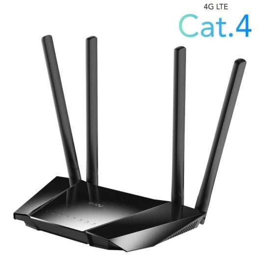 Cudy LT400 Router Inalámbrico 4G LTE 300Mbps Negro