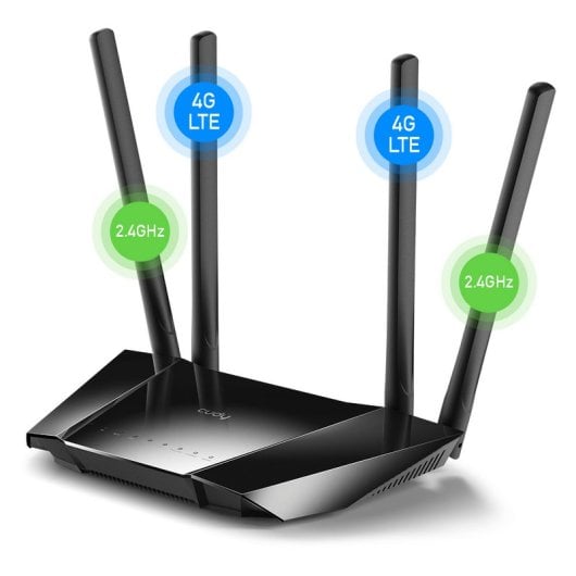 Cudy LT400 Router Inalámbrico 4G LTE 300Mbps Negro
