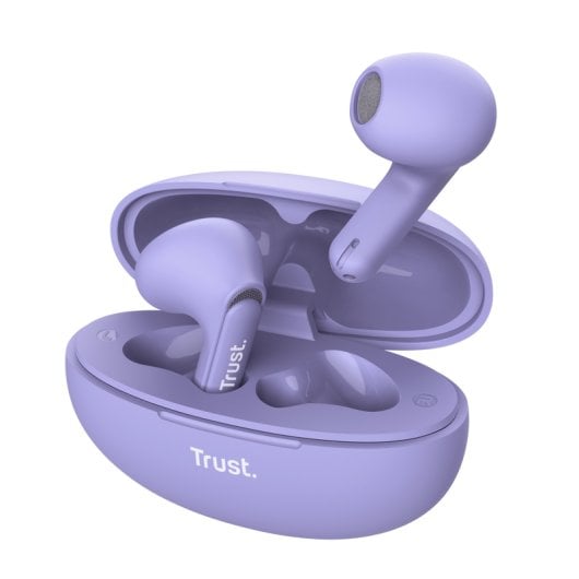 Affidati alle cuffie Bluetooth Yavi ENC con custodia di ricarica/viola
