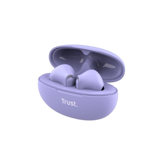Affidati alle cuffie Bluetooth Yavi ENC con custodia di ricarica/viola