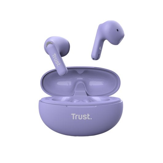 Affidati alle cuffie Bluetooth Yavi ENC con custodia di ricarica/viola