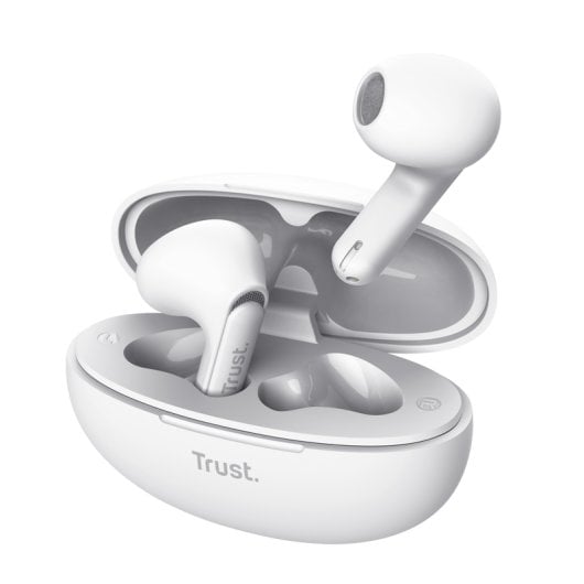 Affidati alle cuffie Bluetooth Yavi ENC con custodia di ricarica/bianco