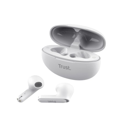 Affidati alle cuffie Bluetooth Yavi ENC con custodia di ricarica/bianco