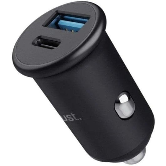 Trust Maxo Caricabatterie da Auto USB e USB-C 38W Nero