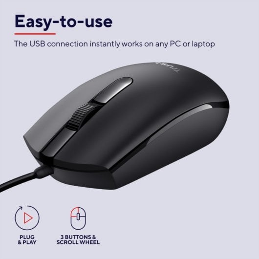 Trust TM-101 Rato USB 1200 DPI Preto