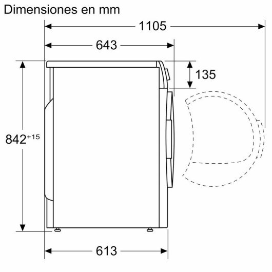 Balay 3SC386B Secadora de Condensación Carga Frontal 8Kg B Blanca