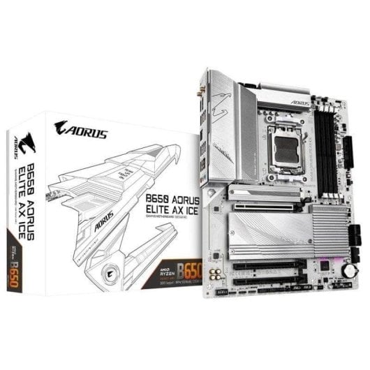 Motherboard Gigabyte B650 AORUS ELITE AX ICE B650 AM5 DDR5 ATX WiFi 6E PCIe 5.0 Weiß