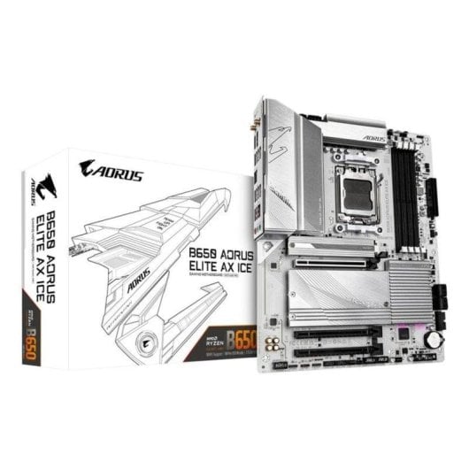Carte mère Gigabyte B650 AORUS ELITE AX ICE B650 AM5 DDR5 ATX WiFi 6E RGB M.2 2.5GbE