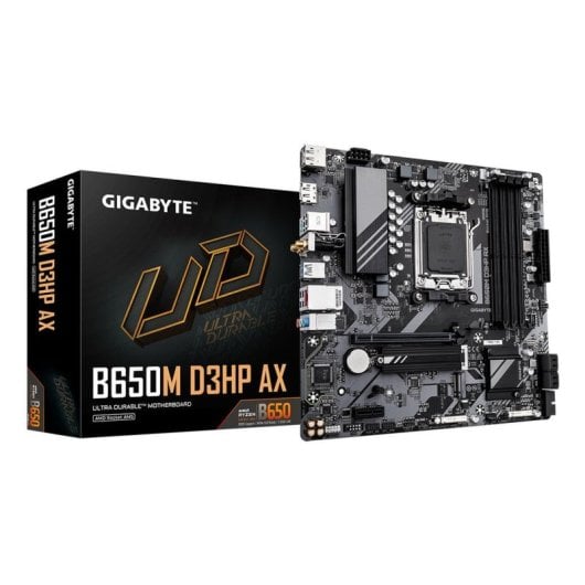 Carte mère Gigabyte B650M D3HP AX B650 Socket AM5 DDR5 Micro-ATX WiFi 6E 2.5GbE PCIe 4.0 M.2
