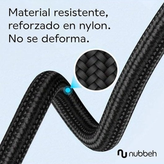 Nubbeh Metal Soul Adaptador Digital USB-C a Mini Jack 3,5mm Gris Metal Nylon
