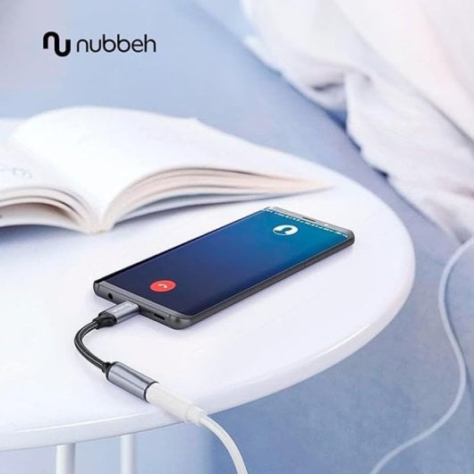 Nubbeh Metal Soul Adaptador Digital USB-C a Mini Jack 3,5mm Gris Metal Nylon