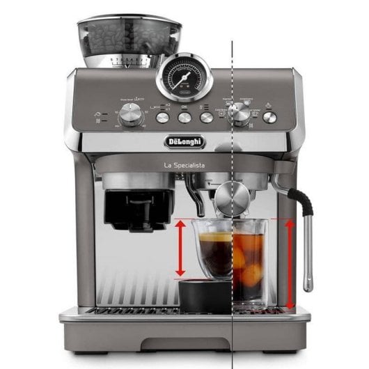 DeLonghi La Specialista Arte Evo EC9255.T Máquina de Café Expresso com Moinho 15 Bar Titânio
