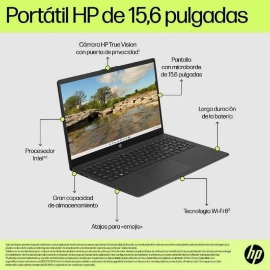 Portátil HP 15-fd0065ns 15.6" Intel Core i3-N305 8GB 512GB SSD Windows 11 Azul Lunar