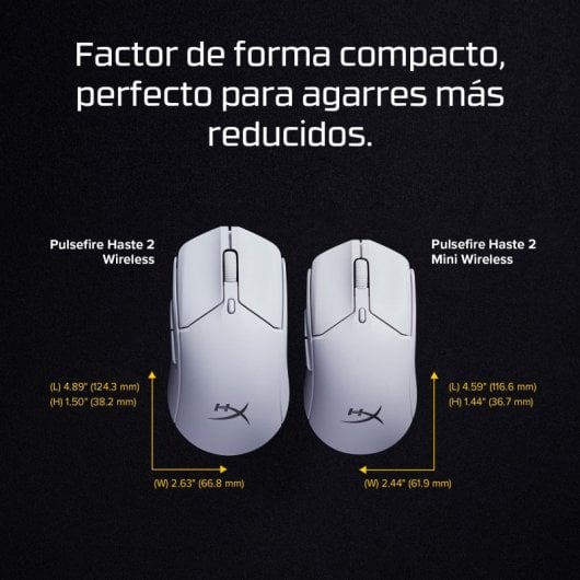 HyperX Pulsefire Haste 2 Mini Ratón Gaming Inalámbrico 26000 DPI Blanco Reacondicionado