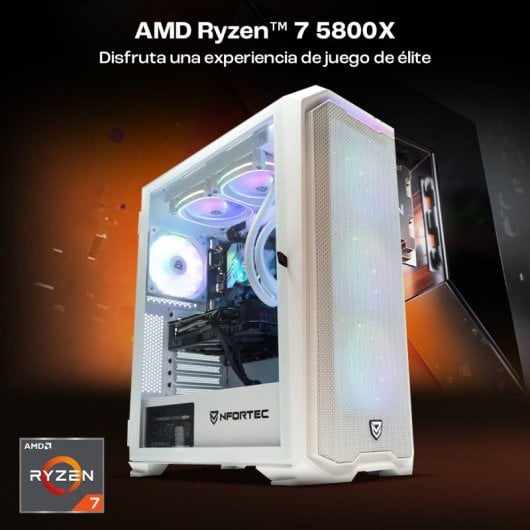 PcCom Ready AMD Ryzen 7 5800X / 32 Go / SSD 1 To / RTX 4060 Ti - Blanc