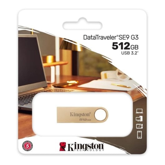 Kingston Technology DataTraveler 512Go 220Mo/s Clé USB 3.2 Gen 1 Métal SE9 G3