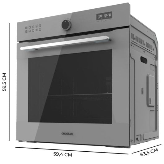 Cecotec Bolero Hexa AF316000 Glass Grey A Horno Multifunción Airfryer 81L A Gris