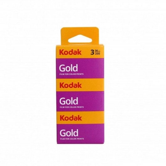 Pack 3 Filmes Kodak Gold Color 200 ISO 135-35mm 36 Exposições