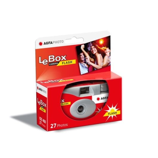 AgfaPhoto LeBox Flash Pack 3X Einwegkamera mit Blitz für 27 Fotos