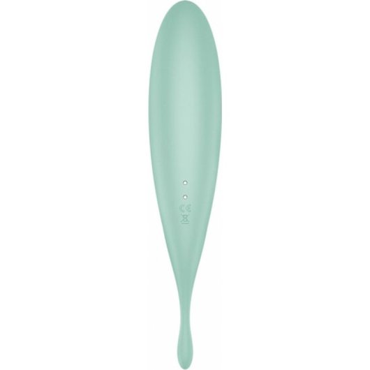 Satisfyer Twirling Pro+ Bacchetta aspirante e vibrante con App Connect - Verde