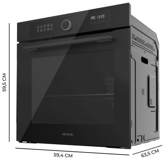 Cecotec Bolero Hexa AF316000 Glass Black A Forno Multifunções 81L A Vidro Preto