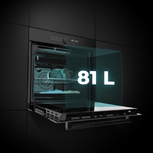 Cecotec Bolero Hexa AF316000 Glass Black A Forno Multifunções 81L A Vidro Preto