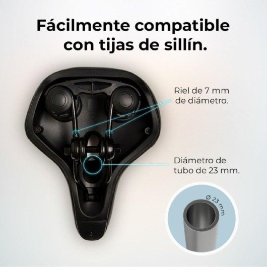 Selle Cecotec DrumFit SitBike Gel Ultra Confort Fente Centrale Amortisseurs