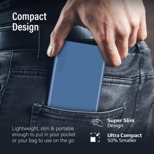 Promate Bolt-10Pro Powerbank 10000mAh 2xUSB e USB-C Azul