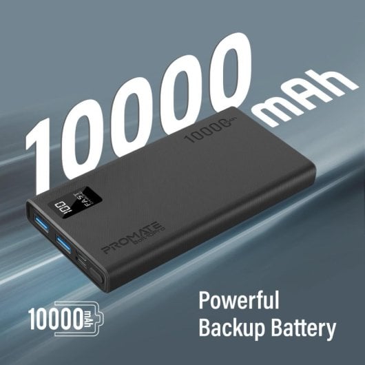 Promate Bolt-10Pro Powerbank 10000mAh 2xUSB e USB-C Preto