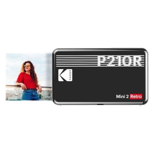 Impressora Fotográfica Sublimação Bluetooth Kodak Mini 2 Retro P210 portátil com kit