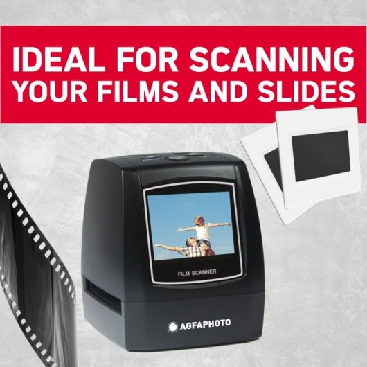 AgfaPhoto Pack Realiview Afs100 Digital Scanner Digital 35/135mm USB Negro + Tarjeta de 32Gb MicroSD