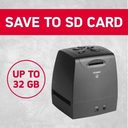 AgfaPhoto Pack Realiview Afs100 Digital Scanner Digital 35/135mm USB Negro + Tarjeta de 32Gb MicroSD